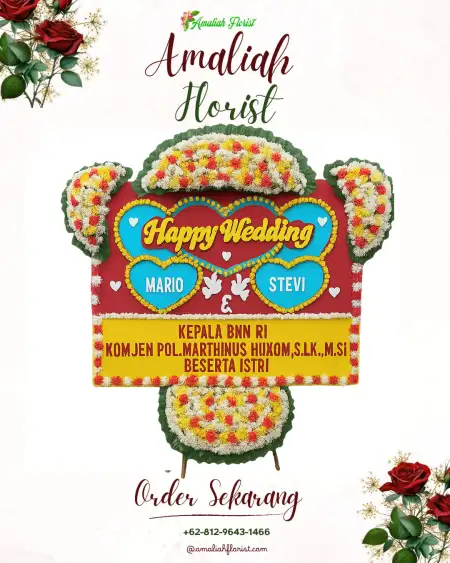 Papan Bunga Pernikahan Bojong Gede